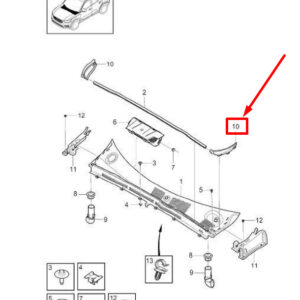 31651564 - VOLVO XC40 FRONT LEFT UPPER WINDSHIELD FAIRING 31651564 GENUINE