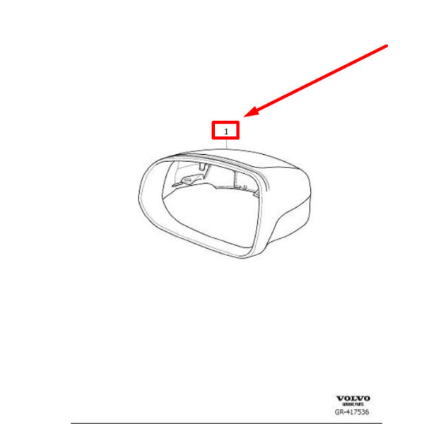 31651691 - VOLVO S90 MK2 FRONT LEFT DOOR MIRROR FRAME 31651691 NEW GENUINE