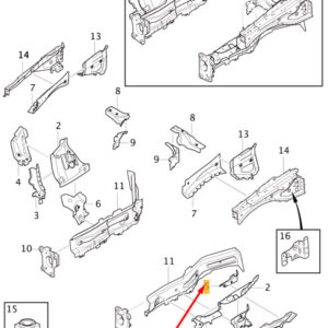 31672128 - VOLVO XC40 FRONT LEFT WHEEL HOUSING BRACKET 31672128 NEW GENUINE