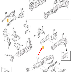 31672137 - Volvo XC40 front wheel housing rail front right side element 31672137 NEW