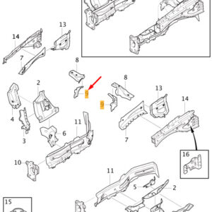 31672140 - Volvo XC40 front wheel housing front left bracket 31672140 NEW original