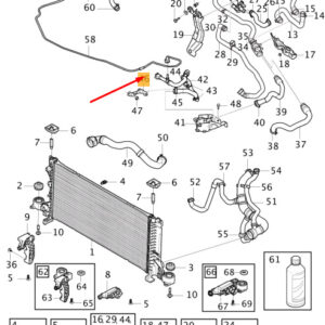 31686343 - Volvo XC40 Cooling System Hose Mount 31686343, NEW, ORIGINAL