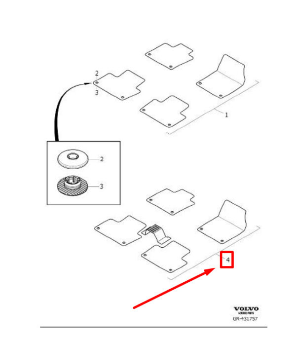 31693649 - VOLVO XC60 MK2 FLOOR MAT SET 31693649 NEW GENUINE