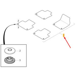 31693758 - Volvo XC40 floor mat set, rubber, anthracite, left handlebar, 31693758, original part