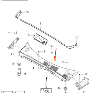 32130464 - Volvo XC40 drip duct for front left steering windshield 32130464 part