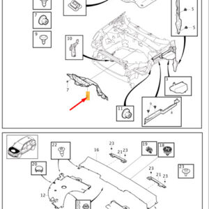 32132790 - Volvo XC40 Engine Room Firewall Outdoor Insulation 32132790, NEW, ORIGINAL