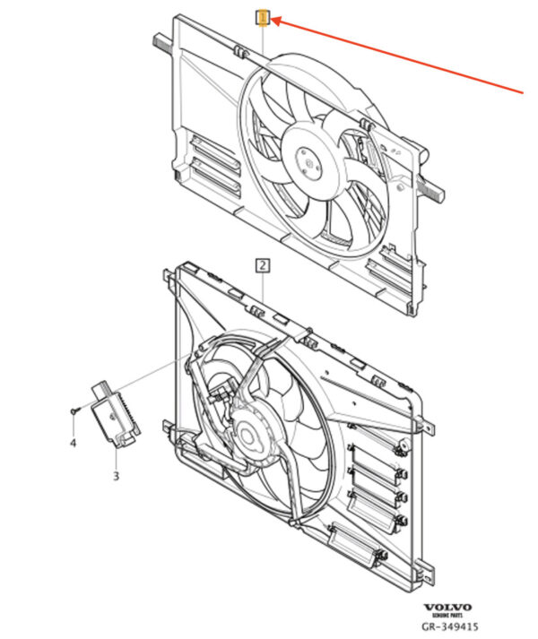 32137341 - Volvo S80 II Radiator Fan, Electric, 32137341, NEW, ORIGINAL