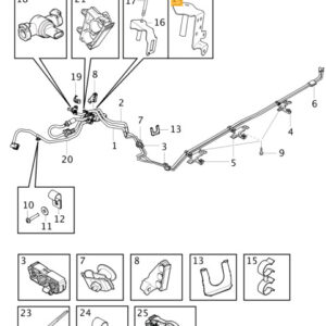 32139922 - Volvo XC40 Fuel Line Mount 32139922 NEW ORIGINAL