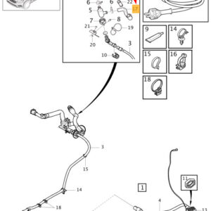 32207267 - Volvo XC40 electric auxiliary heating hose 32207267, NEW, ORIGINAL