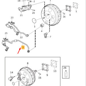32212763 - Volvo V40 Cross Country Brake Booster Vacuum Hose LHD 32212763