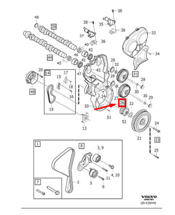 32213918 - Volvo XC60 MK1 Engine Control Camshaft Wheel 32213918 NEW REAL