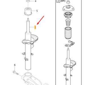 32221644 - VOLVO XC40 FRONT LEFT SHOCK ABSORBER 32221644 NEW GENUINE