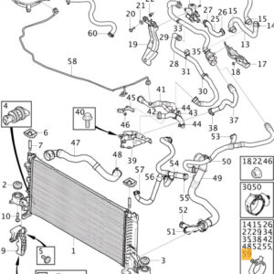 32222089 - Volvo XC40 Engine Coolant Tank Return Hose 32222089 NEW Original