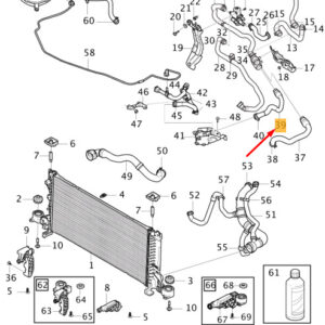 32222090 - Volvo XC40 Cooling System Inlet Hose 32222090, NEW, ORIGINAL