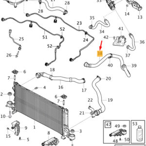 32222672 - Volvo XC40 Cooling System Water Hose 32222672 NEW ORIGINAL