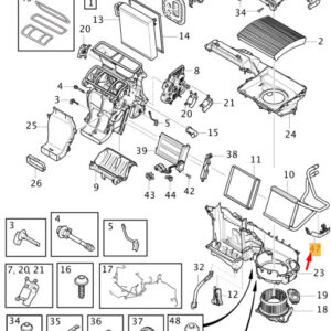 32226836 - Volvo XC40 heat exchanger tube cover 32226836, NEW, ORIGINAL