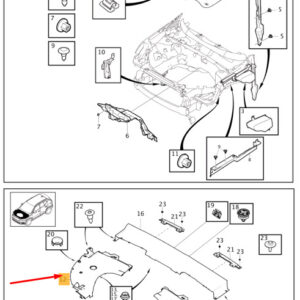 32234592 - Volvo XC40 engine compartment insulation, right cover, 32234592, new original