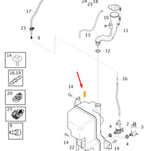 32237293 - Volvo XC40 Front Water Wash Container, Container 32237293, New Original