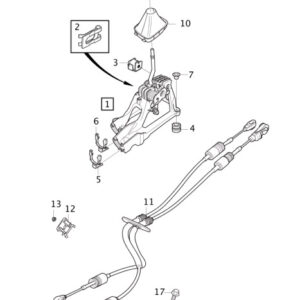 32240426 - Volvo XC40 gear selection cable bracket 32240426, NEW, ORIGINAL