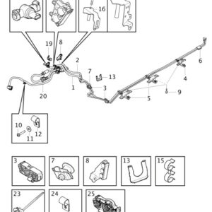 32242224 - Volvo XC40 Fuel Line Mount 32242224 NEW ORIGINAL