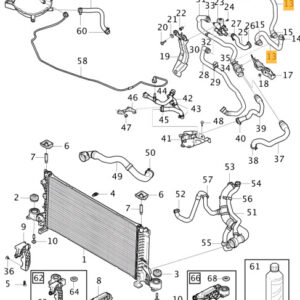 32252122 - Volvo XC40 Cooling System Hose 32252122 NEW ORIGINAL