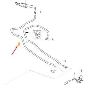 32257666 - Volvo XC40 Headlight Wipe and Washer Hose 32257666 NEW ORIGINAL
