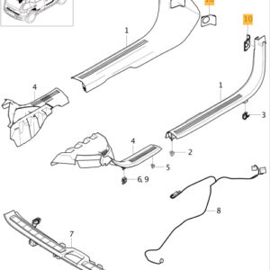32262342 - Volvo XC40 entry strip cover front left 32262342, original part