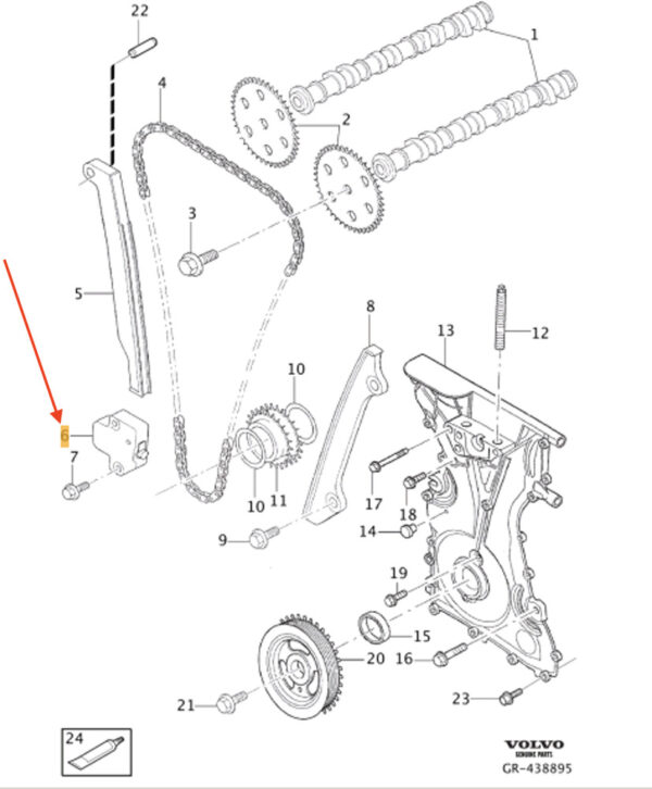 32267901 - Volvo S80 II Chain Clamp 32267901 NEW ORIGINAL