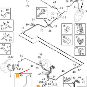 32269964 - Volvo XC40 front left brake line 32269964 NEW ORIGINAL