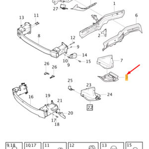 32277138 - Volvo XC40 front carrier system right box 32277138 NEW ORIGINAL