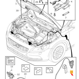 32277312 - Volvo V40 bonnet handle 32277312 NEW ORIGINAL