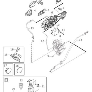 32310772 - Volvo V40 front door lock block 32310772, new, original