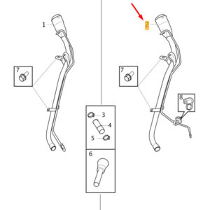 32312501 - Volvo XC40 Fuel Tank Filler Pipe 32312501 NEW ORIGINAL
