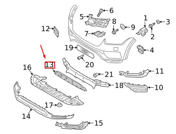 32345820 - VOLVO XC90 MK2 Front Bumper Lower Grill 32345820 NEW GENUINE