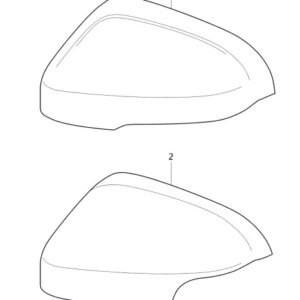 39808516 - VOLVO V40 Front Right Door Mirror Cover 39808516 NEW GENUINE