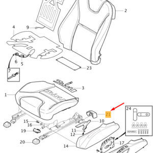 39815681 - VOLVO V40 Front Left Seat Rear Left Cover 39815681 NEW GENUINE