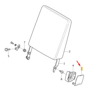 39816405 - Volvo V40 armrest cover for rear seats, 39816405, original part