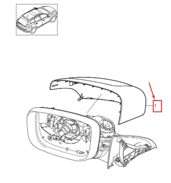 39821927 - VOLVO XC60 Front Left Door Mirror Cover Cap 39821927 NEW GENUINE