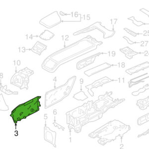 39841394 - Volvo S90 MK2 rear left tunnel 39841394 NEW REAL