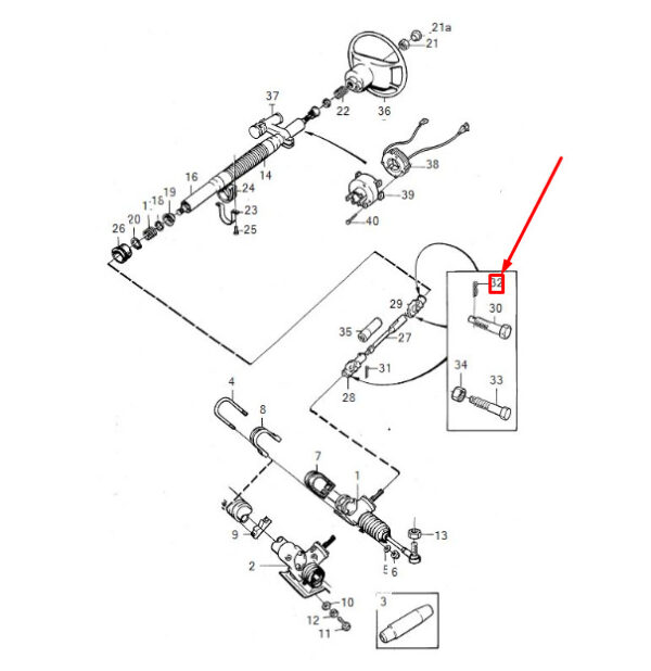664822 - VOLVO V70 MK1 STEERING SHAFT SPLIT PIN 664822 NEW GENUINE