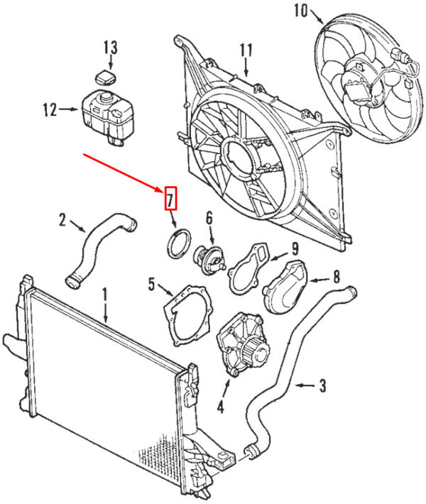 6842214 - VOLVO S60 MK1 THERMOSTAT GASKET 6842214 NEW GENUINE