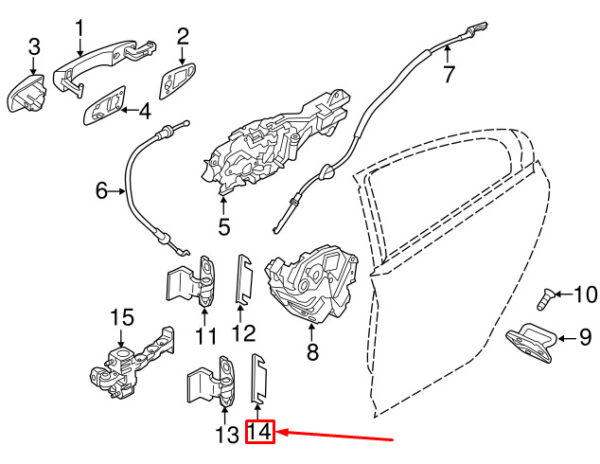 8663768 - Volvo C70 MK2 Door Hinge Disc 8663768 NEW GENUINE