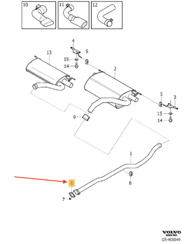 8663796 - Volvo S60 II Exhaust Gasket 8663796 NEW ORIGINAL
