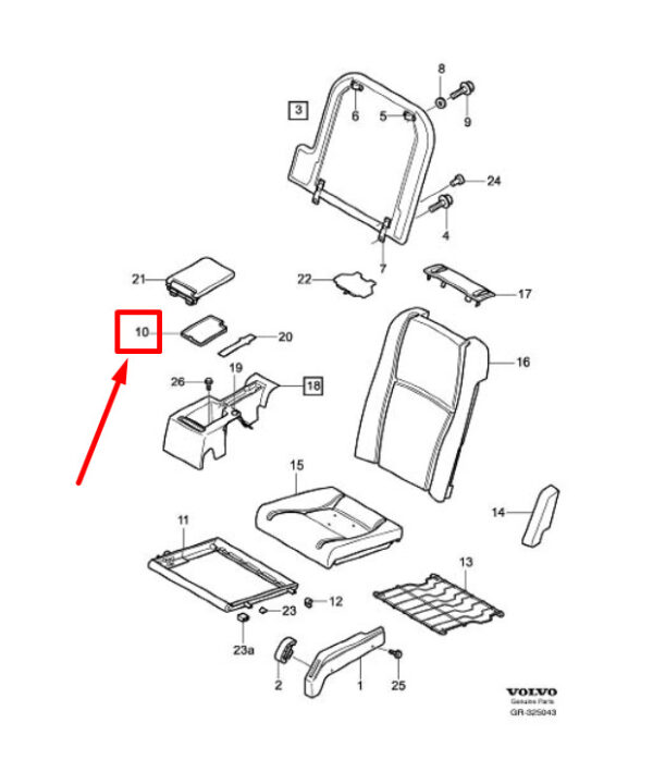 8665778 - VOLVO XC90 MK1 RUBBER MAT INSERT 8665778 NEW GENUINE