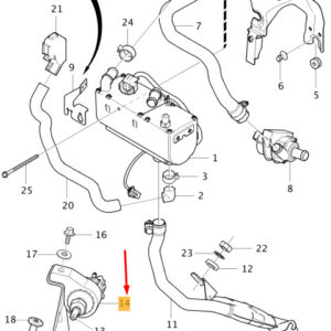 8682244 - Volvo V40 fuel powered parking heater fuel pump mount 8682244