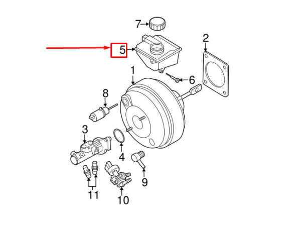 8683272 - Volvo XC90 I MK1 main brake cylinder tank 8683272 NEW ORIGINAL