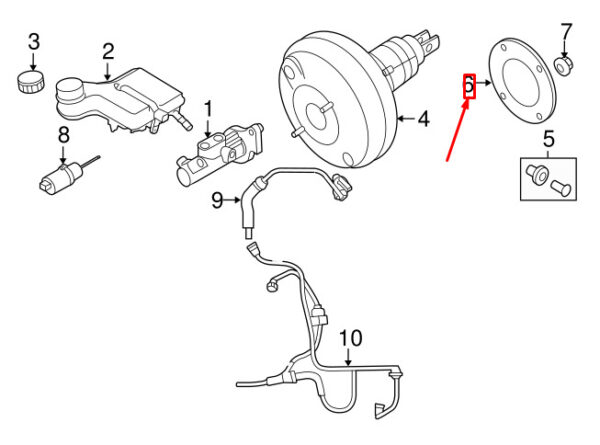 8683277 - Volvo C30 Power Booster Gasket 8683277 NEW ORIGINAL