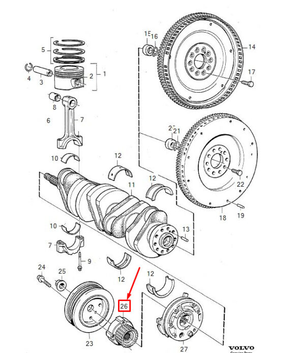 8687953 - Volvo S40 II MS MK2 Crankshaft Main Bearing 8687953 NEW ORIGINAL