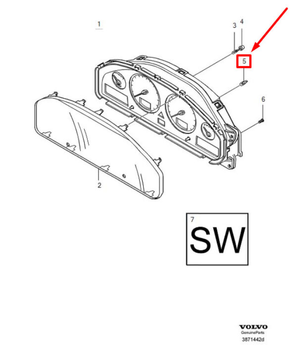 9472109 - VOLVO S60 MK1 BULB INSTRUMENT LIGHT 3W 947109 NEW GENUINE