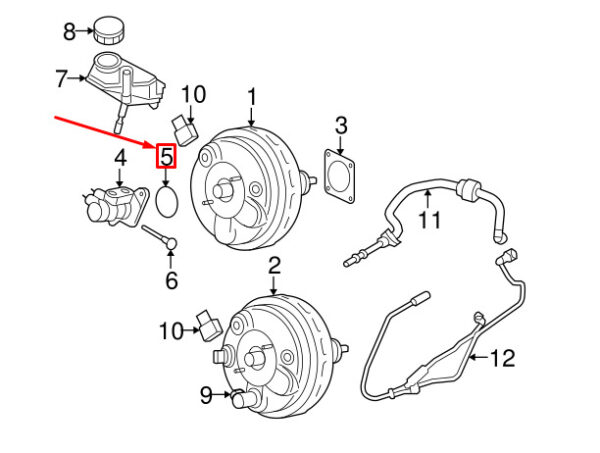 9475235 - O-Ring Gasket of Master Cylinder Volvo S60 MK2 9475235 NEW GENUINE